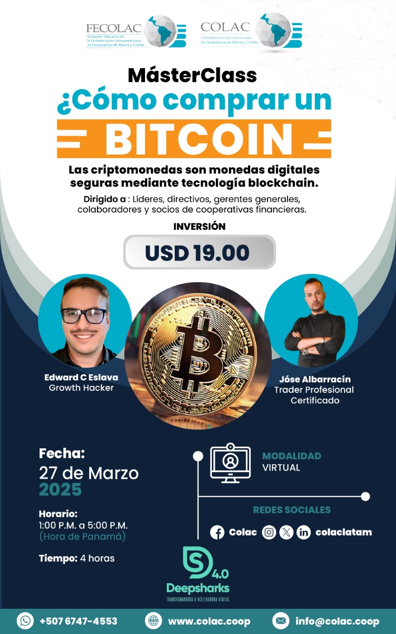 Master Class ¿Cómo Comprar un Bitcoin? - COLAC - Confederación  Latinoamericana de Cooperativas